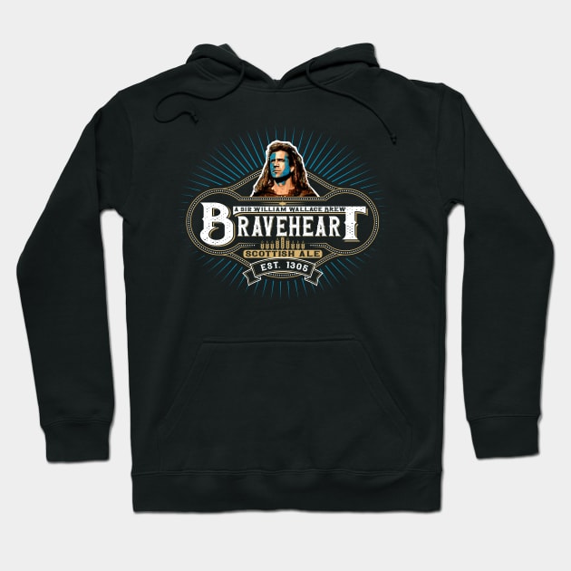 Braveheart Scottish Ale Hoodie by Alema Art